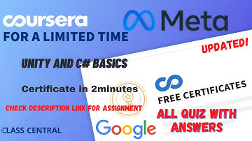 Unity and C# basics,(week1-4) All Quiz Answers.#coursera #mr #quiz #quiztime #courses #mr #course