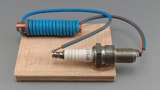 Free Energy Generator using a Copper Pipe in PVC Copper Wire with Spark Plug