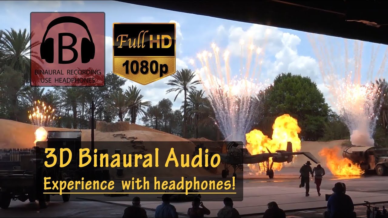 [HD, 3D Audio] Indiana Jones Epic Stunt Show Spectacular!, All Action Scenes - Hollywood Studios