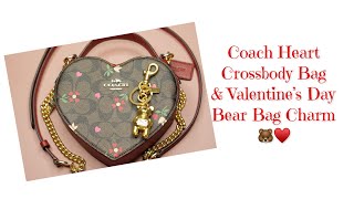 coach heart shoulder bag