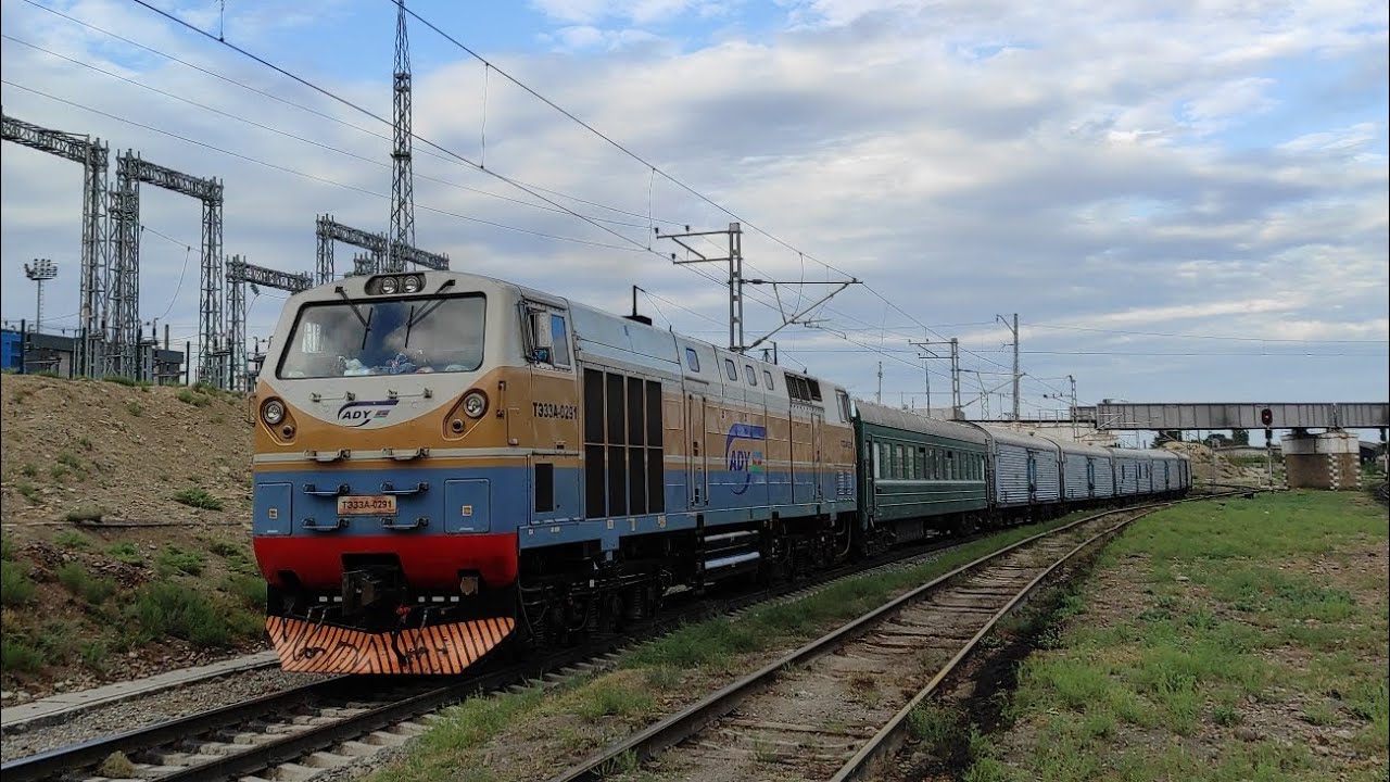 ТЭ33А-0291 + Тифон KL5A/ Azerbaijan new diesel locomotive TE33A + horn KL5A 🇦🇿