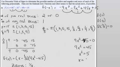 5.3 Part 2 Locating Zeros of Polynomials