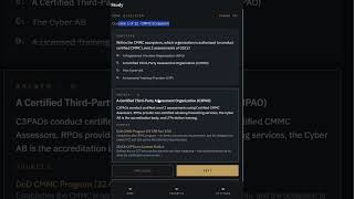 CCP Exam Prep App Preview | NIST 800-171 & CMMC Training