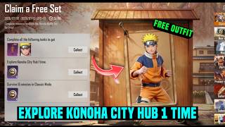 EXPLORE KONOHA CITY HUB 1 TIME / FREE NARUTO SET IN PUBG / COMPLETE ALL THE FOLLOWING TASKS TO GET screenshot 2