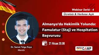 Almanyada Hekimlik Yolunda Famulatur Staj Ve Hospitation Başvurusu Dr. Samet Tolga Kaya