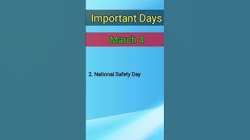 Important Days | March 4 | Bigmount GK #shorts #gk