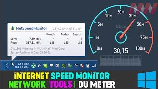 Internet Speed Monitor Network Tools Du Meter