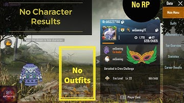 Hide/Disable your career results, Outfits, Spectator mode and RP Rank in PUBG Mobile