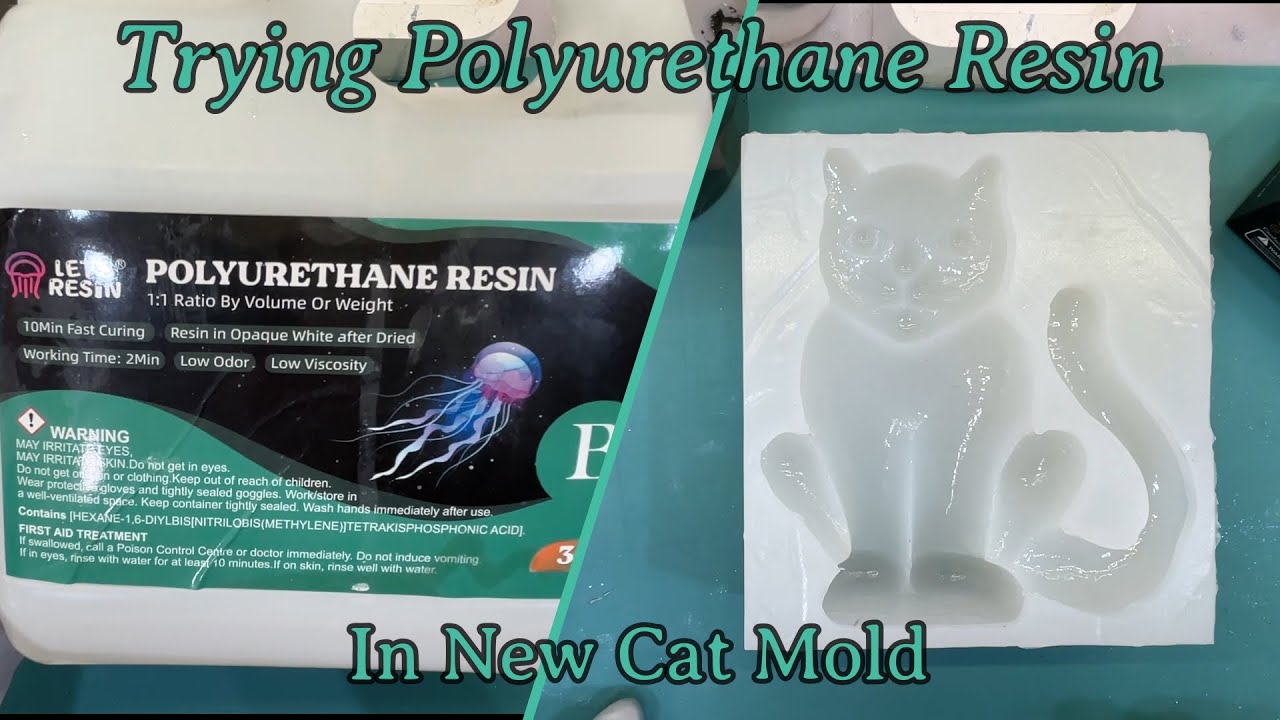 324 Using Polyurethane Resin With Chameleon Powder In My Cat Mold 