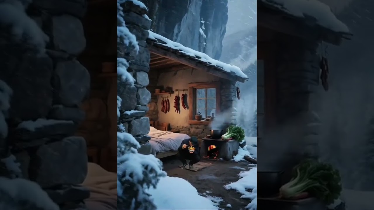 Cozy Winter Cabin Life Peace in the Mountains 