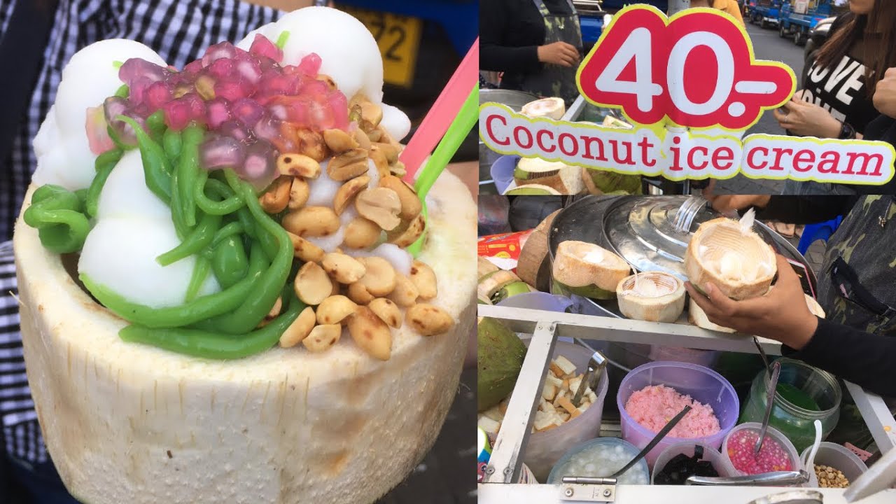 Famous Thai Coconut Ice Cream at Lee Garden Hatyai YouTube