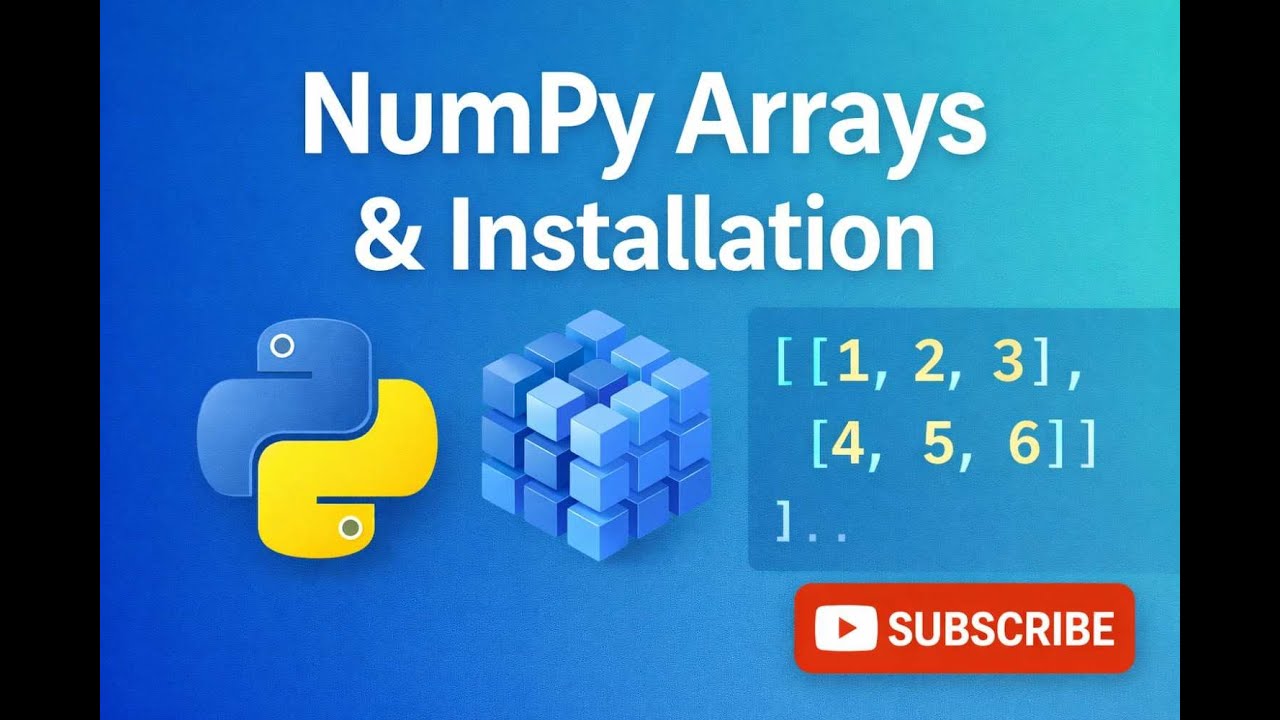 NumPy Arrays Explained in 12 Minutes | Installation & Basics 🔥 - YouTube