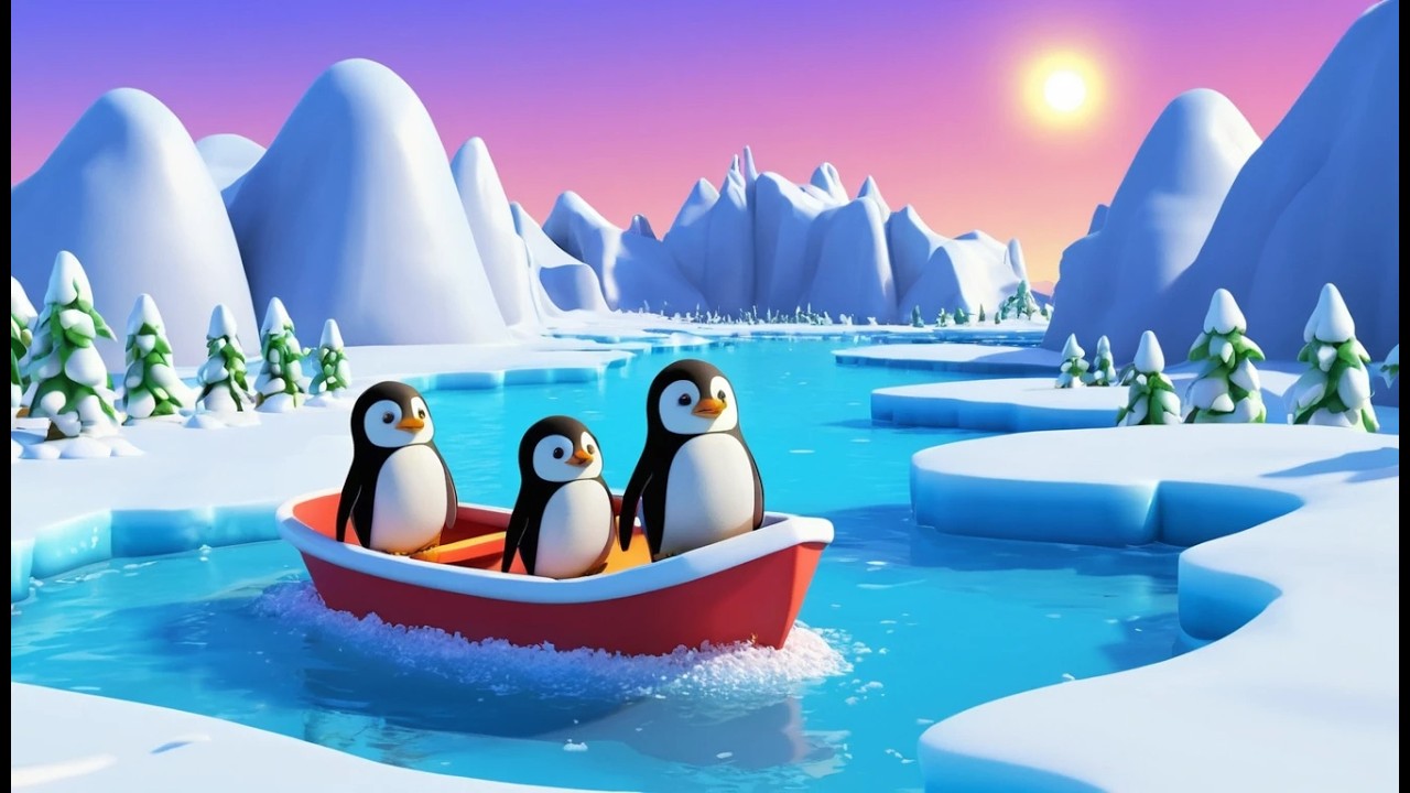 Deux pingouins construisent un bateau dan