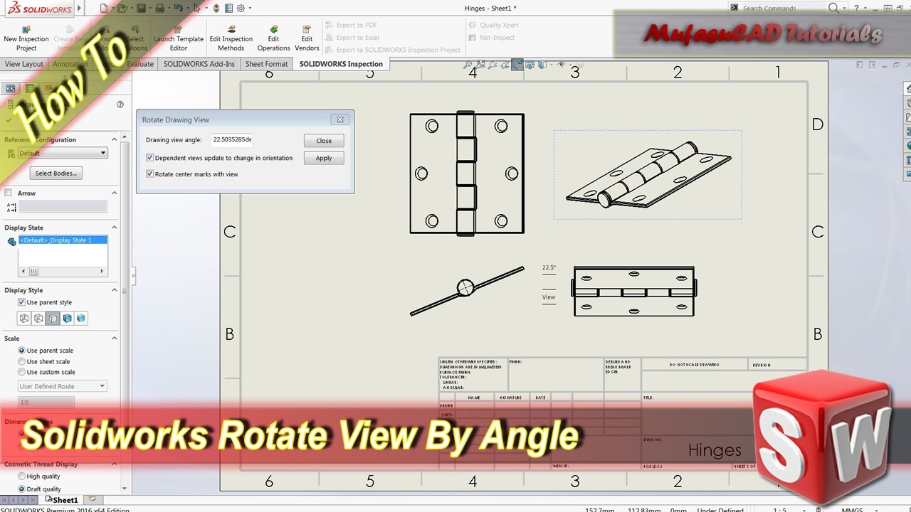 Featured image of post Solidworks Rotate Drawing View 180 Degrees Hi i have an odd problem