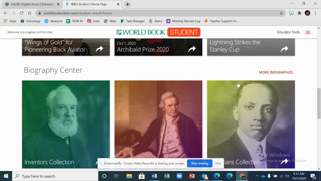 LAUSD Digital Library World Book - YouTube