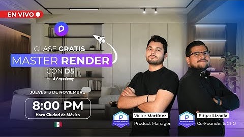 ¡WORKSHOP GRATIS! D5 Render + Arqademy  🤯 | Aprende a renderizar desde cero con D5 RENDER🚀