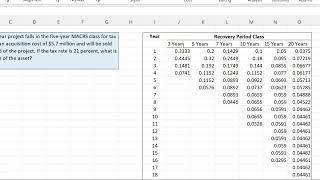 Calulating After-Tax Salvage Value with MACRS Schedule Using Excel