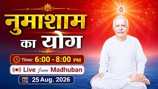 Live : मधुबन - नुमाशाम योग | Evening Meditation Daily Live From Madhuban | 25 Aug. 2026 | 06:00 PM