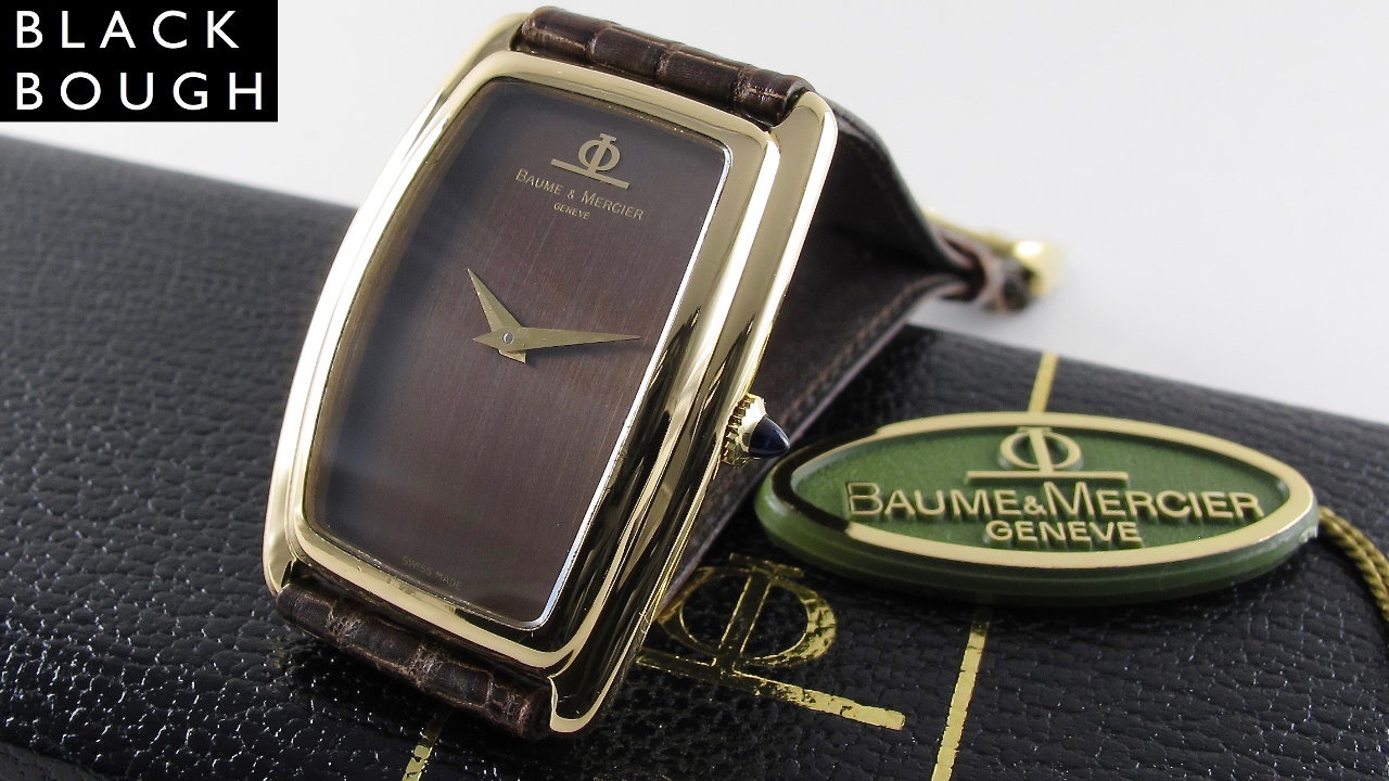 Baume & Mercier Ref. 37095 gold vintage wristwatch, circa 1975 