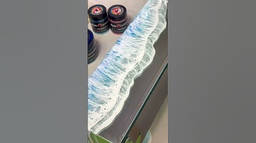 How to create resin waves on a glass vase! Final Results! Enjoy! #arttutorials #shorts #resin