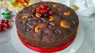 Traditional CHRISTMAS PLUM CAKE Recipe with Grape Juice | NO Alcohol  EASY RICH FRUIT CAKE