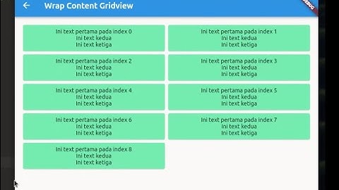 Flutter | Wrap Content GridView