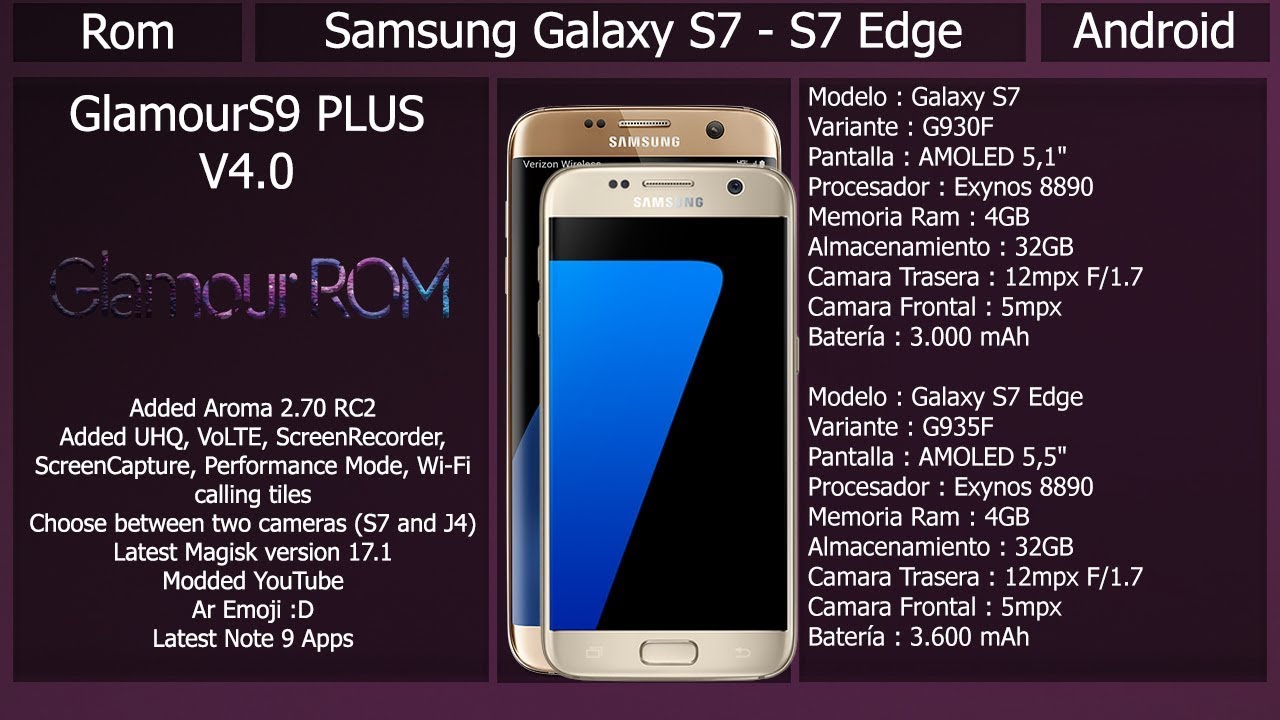 Rom GlamourS9 PLUS V4 - Samsung Galaxy S7/S7 Edge - YouTube