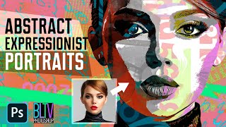 Photoshop: Create Powerful, ABSTRACT Expressionist Portraits from PHOTOS. screenshot 5