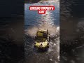 Levelling through a lake on a huge project #roadcraft #heavymachinery #shorts #youtubeshorts #dozer
