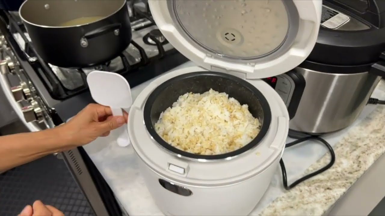 Mishcdea Smart Mini Rice Cooker 3 Cups Uncooked, One-Touch Small