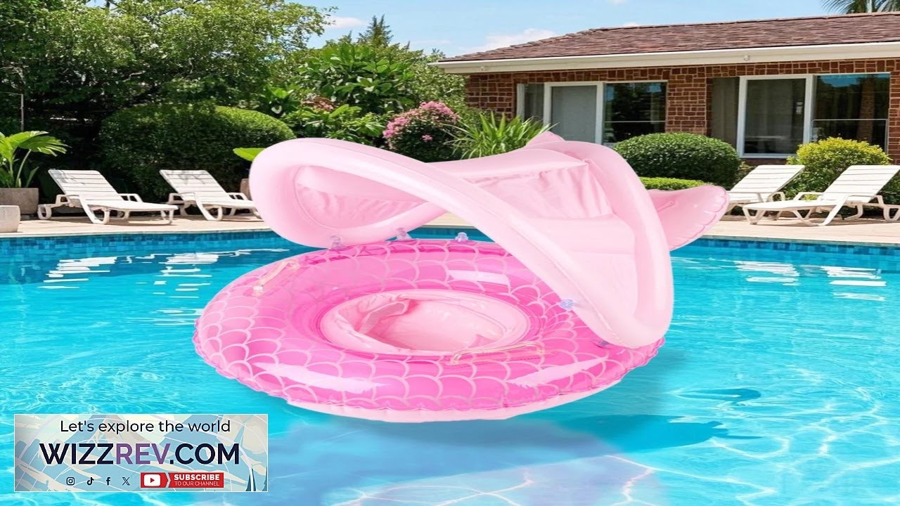 1PC Thick Pink Mermaid Covered Swimming Pool Float Water Inflatable Swim Ring Review