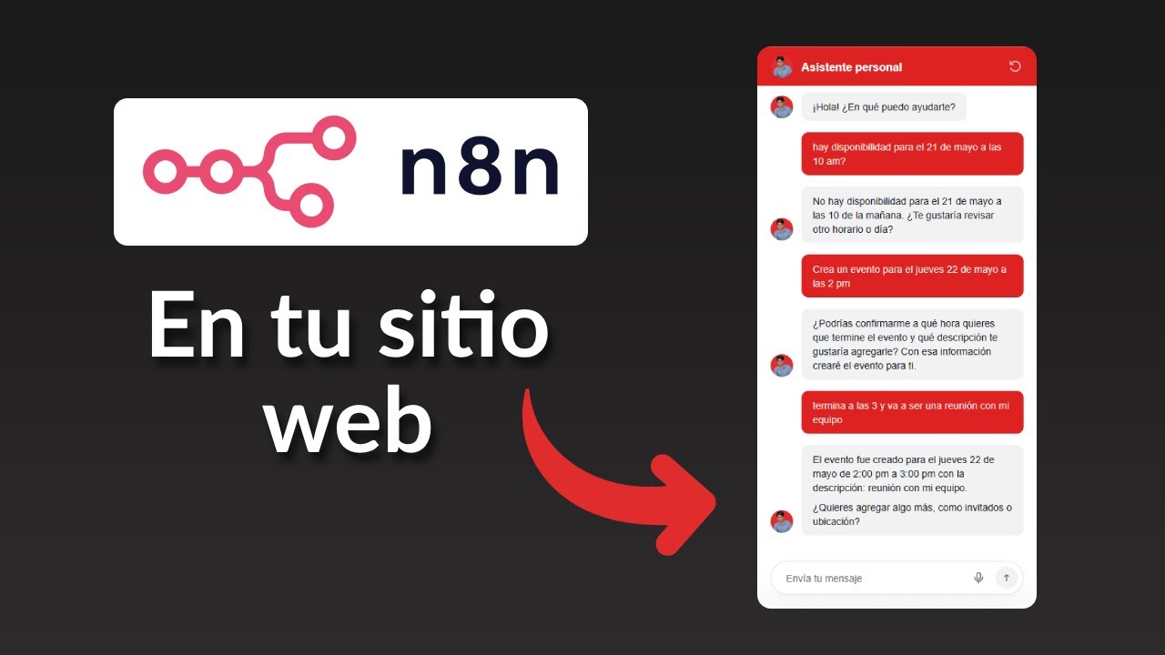 Cómo tener tu AGENTE IA de n8n en tu SITIO WEB de forma FÁCIL - YouTube
