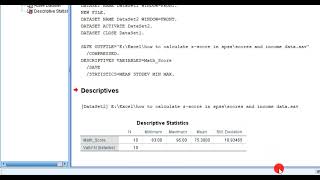 How to compute the z-scores in SPSS