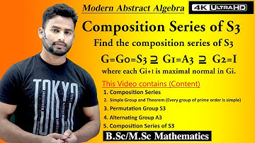 Composition Series of Permutation group S3 || Group Theory ||Abstract Algebra || M.Sc Mathematics ||