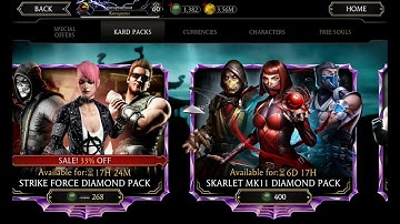 MK mobile. STRIKE FORCE DIAMOND PACK opening plus Faction war reward examples.