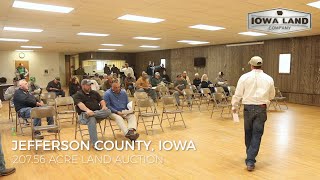 Jefferson County, Iowa 207.56 Acres 2 Tract Land Auction Highlight