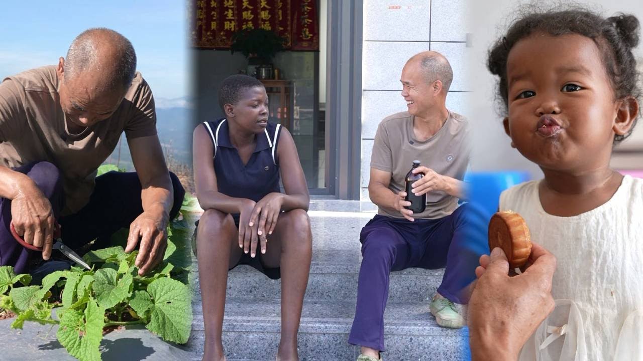 I brought the baby  to get her shots, my hubby was working in the field watering and fertilizing