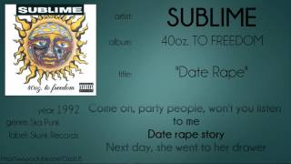 Sublime - Date Rape (synced lyrics)