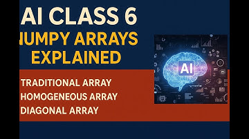 AI Class 6: NumPy Arrays Explained | Traditional, Homogeneous & Diagonal Arrays for AI Students