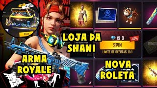 PROXIMO ARMA ROYALE, ROYALE DE VERÃO, LOJA DA SHANI E EVENTO DE DIAMANTES FREE FIRE