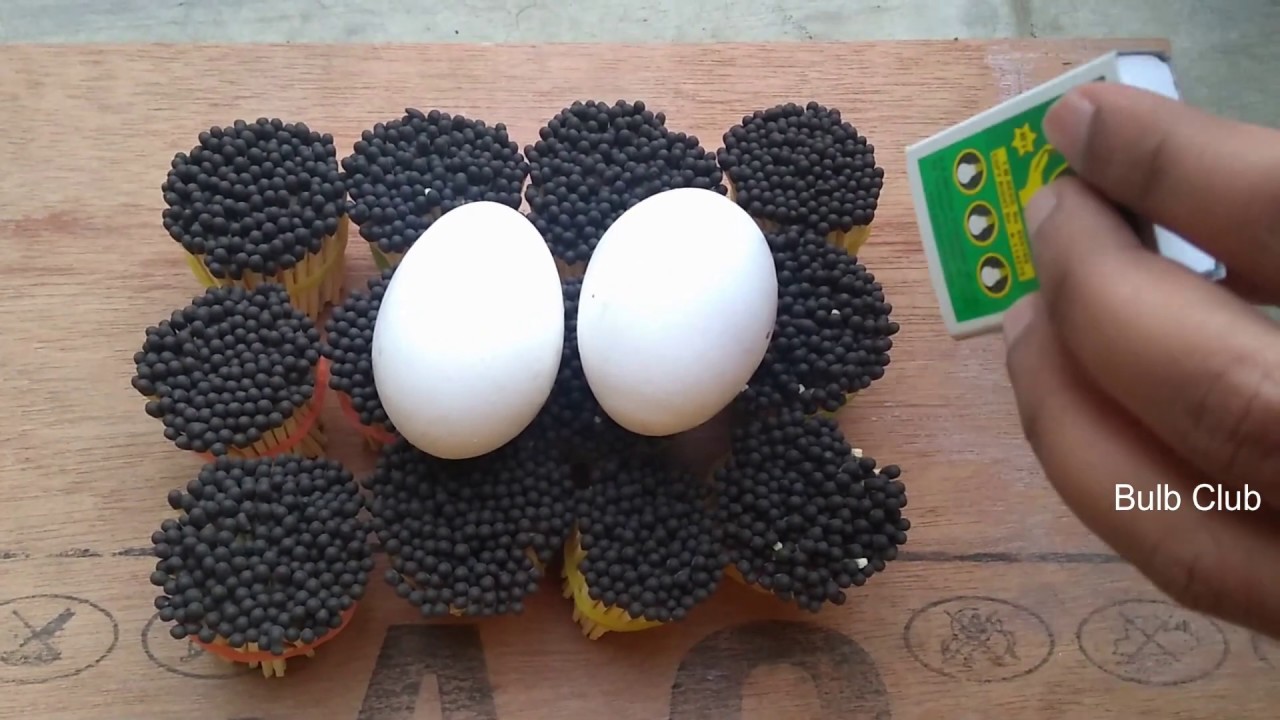 Egg Vs Matchsticks Fried Eggs On 10000 Match How Much Heat To Boil An Egg YouTube