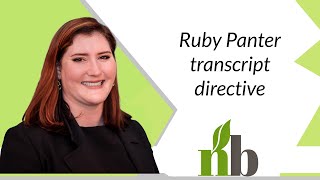 Ruby Panter Transcript Directive | New Beginnings Family Law | Huntsville Alabama |