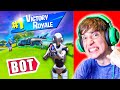 Kid Gets a Tony Stark *BOT* a Victory Royale! - NEW Fortnite Challenge