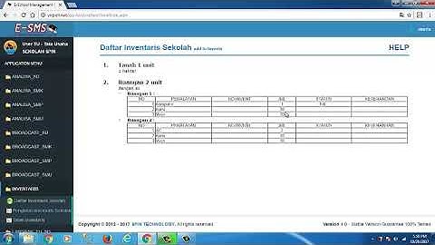 Daftar Inventaris Sekolah