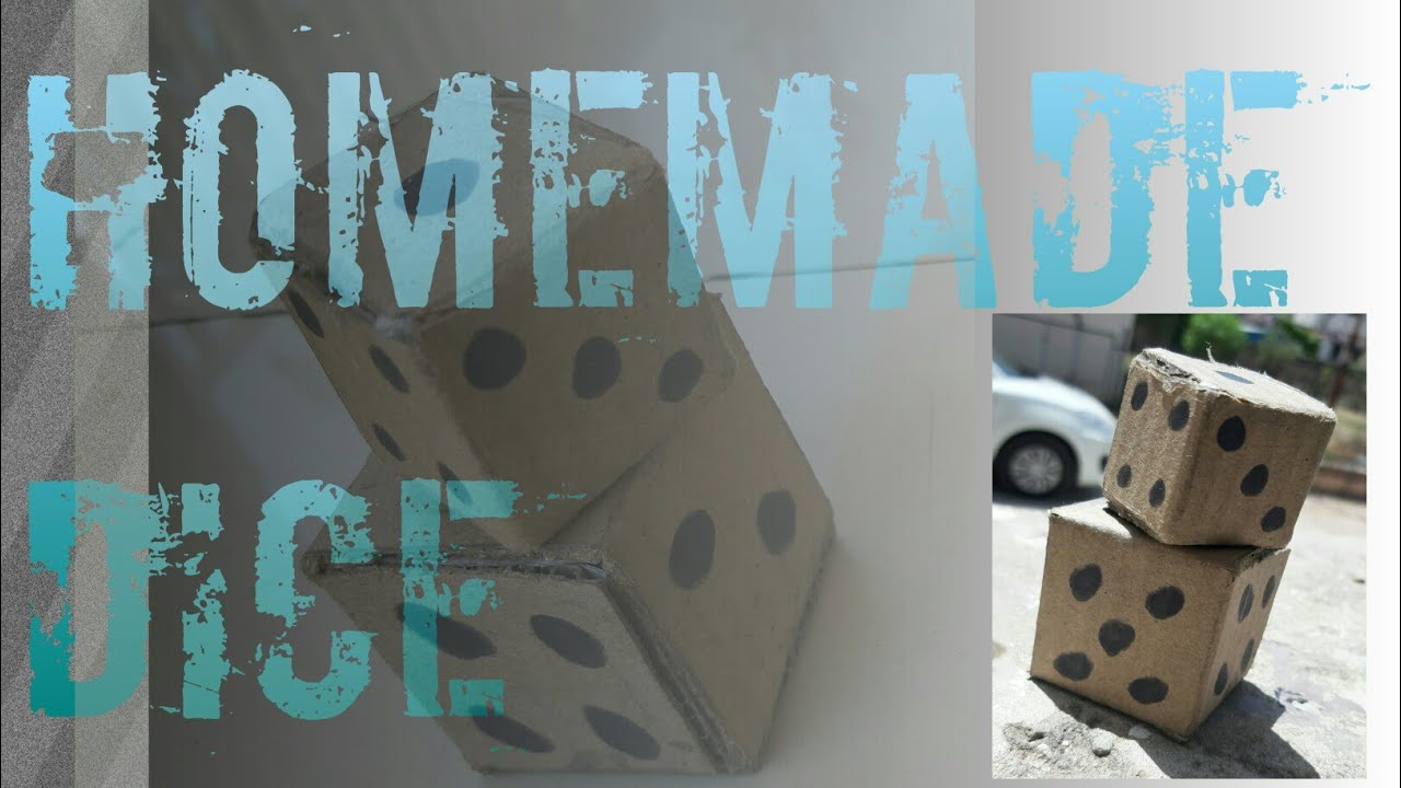 How to make Cardboard Dice 🎲 homemade dice DIY D Creation. YouTube
