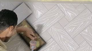 طريقة عمل ضفيرة الباركيه الخشب المتداخلرسم. صباغة Wooden parquet with containers