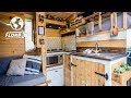 DIY VAN CONVERSION with INDOOR & OUTDOOR SHOWER has everything a MICRO HOME needs