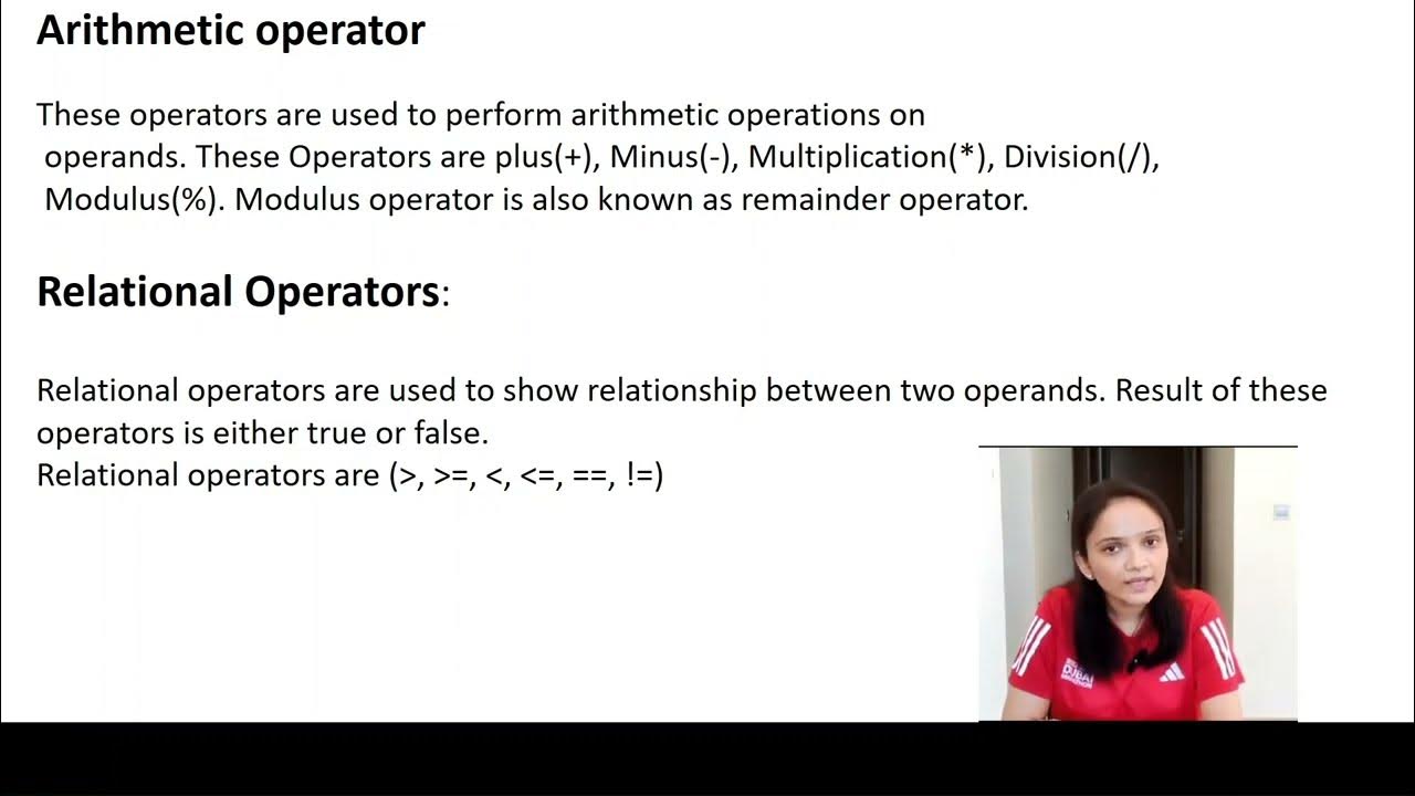 C14. Arithmetic and Relational operators - YouTube