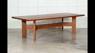 Large MidC English Pine Refectory Table / Desk