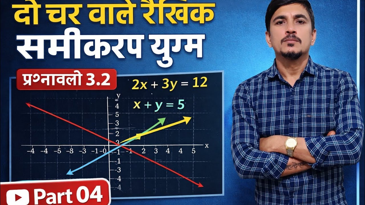 mpboard class 10th Part 04 अध्याय 03 प्रश्न नावली 3.2 दो चर वाले रेखिक समीकरण युग्म